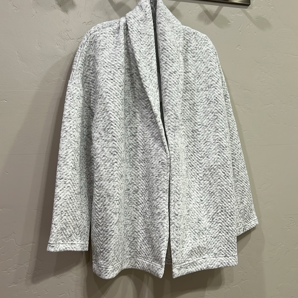 Fabletics Vanessa quilted cardigan XS in Ice Heather
